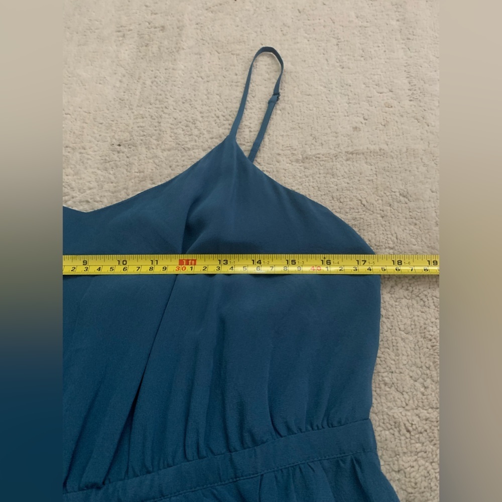 Madewell Sandstar Silk Sleeveless Tulip Mini Dress Peacock Blue Size 10 - Picture 4 of 8